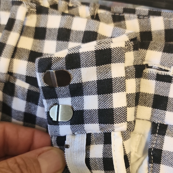 Talbots Black and White Checkered Cropped Pants - Picture 10 of 13